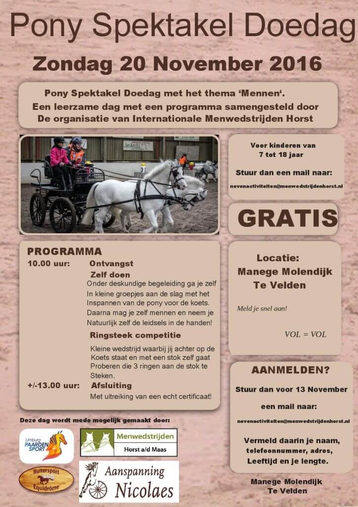 Pony Spektakel Doedag in Velden